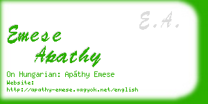 emese apathy business card
